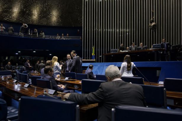 Plenário do Senado Federal em Brasília representando a renovação parcial da Casa nas eleições de 2026